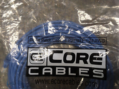 QTY 3 - CORE CABLES 570-25 BL CAT5E PATCH CABLE 4 PAIR UTP-24 AWG 350Mhz