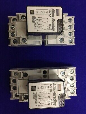 1 LOT MIT 2 Allen Bradley - 700-HN103 MINIATUR-RELAIS-SOCKEL &amp; 700-HC24Z24-4 RELAIS 