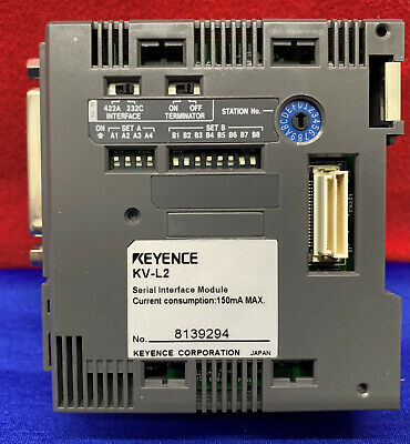 KEYENCE KV-300 SPS-Modul mit KV-L2-Schnittstellenmodul (2) und KV-R1A