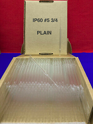 7 PACKAGES OF IP60 #5 3/4 PLAIN LABORATORY GLASS PIPETS / PIPETTES 5-3/4" LENGTH