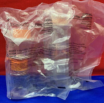 LOT OF 9 MIX BOX CORNING DISPOSABLE VACUUM FILTER/ STORAGE SYSTEM 430767 431154