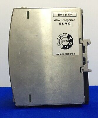 SOLA SDN 4-24-100 SDN4-24-100 DIN RAIL POWER SUPPLY 115/230VAC 2.0/1.1A 50/60HZ