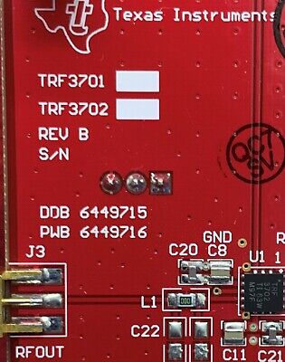 HERRAMIENTAS DE DESARROLLO DE RF TRF3701 / TRF3702 REV B DE TEXAS INSTRUMENTS