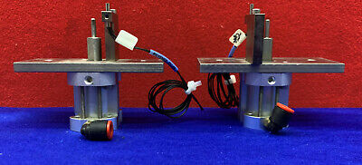 Lot of 2 SMC NCQ7B075-075S Pneumatic Air Actuator Cylinder w/ Keyence FU-48