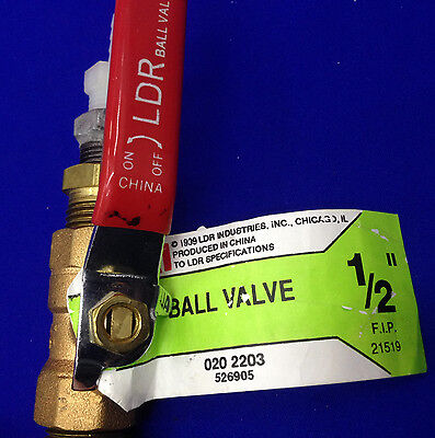 LDR INDUSTRIES LDRI 020 2203 / 526905 1/2" BALL VALVE