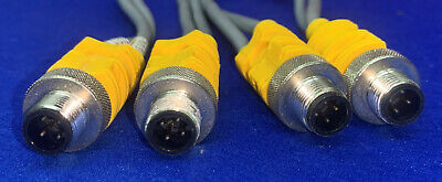 Lot of 4 Turck U0117-73 Part # VBRS 4.4-2RK 4T-0.6/0.6 Cable