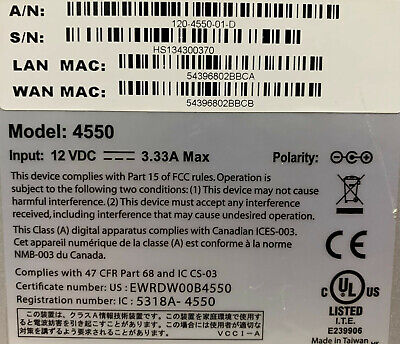 Edgewater Network 4550 Serie 120-4550-01-D