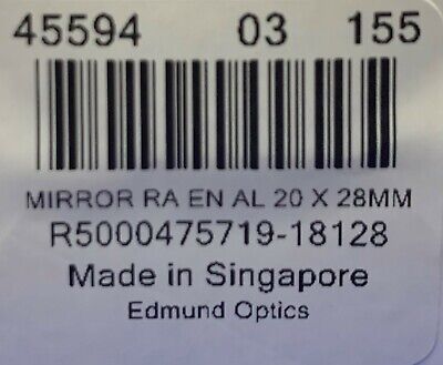 EO Edmund Optics 20MM Enhanced Aluminum Coated Right Angle Mirror 45-594 / 45594