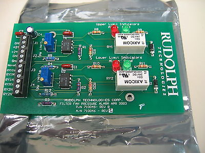 RUDOLPH TECHNOLOGIES P/N 710045-REUB A/N 710046-REC FILTER FAN Pressure ALARM