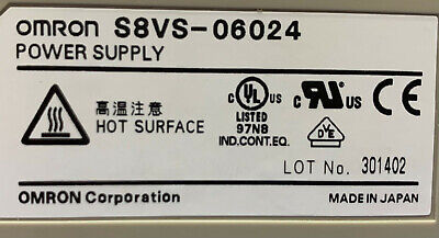 1 Lote de 2 unidades: fuente de alimentación Omron S8VS-06024 CC 24 V 2,5 A, clase 2