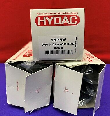 1 lote de 3 elementos de succión de filtro Hydac 1305595 / 03705807 0050 S 100 W 