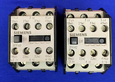 Lot of 2 Siemens Contactor 3TF422-OA 2S+20/2NO+2NC