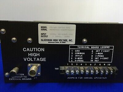 PARTS/REPAIR GLASSMAN HIGH VOLTAGE PS/WG-30P10-M4G POWER SUPPLY