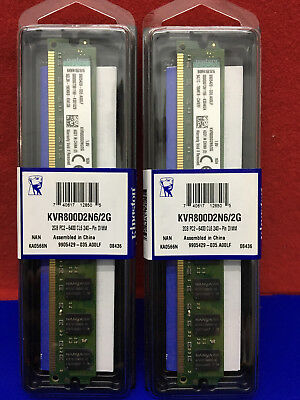 Nueva memoria RAM Kingston KVR800D2N6/2G, 2 GB PC2-6400 CL6 240 pines DIMM