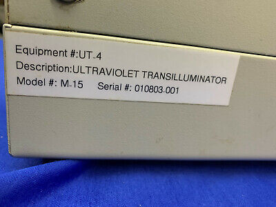 UVP ULTRAVIOLET TRANSILLUMINATOR M-15 UT-4