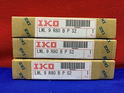 1 Lot Qty of 3 - IKO Nippon Thomson Linear Guide Rail.  LWL 9  R80 B P S2