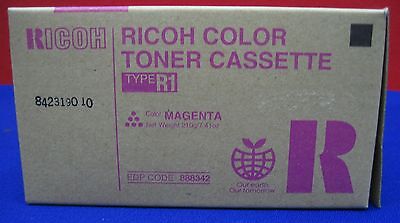 Caja de cartucho de tóner magenta Ricoh Type R1 con sello 842319010 N.º de pieza 888342