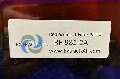 QTY 2 - EXTRACT-ALL RF-981-2A REPLACEMENT CARBON FOR ALL 981 REFILLABLE MODULES