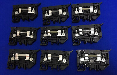 1 LOT OF 9 - Allen Bradley AB 1492-H / 1492H FUSIBLE TERMINAL BLOCK