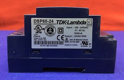 TDK-LAMBDA DSP60-24 / DSP 60-24 / DSP60 SERIES DIN RAIL POWER