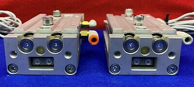 1 Lot of QTY 2 - SMC MXS12-20 CylinderSlide Table with (2) SMC D-A93 Sensors