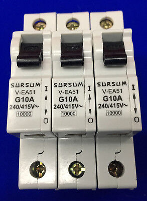 Disyuntores Sursum V-EA51 G10A, cantidad 3 usados