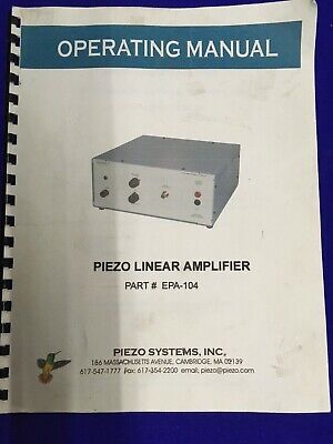 AMPLIFICADOR PIEZOELÉCTRICO EPA-104 DE PIEZO SYSTEMS 