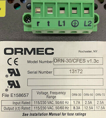 Controlador de movimiento Ormec ORN-30/CFES v1.3c (módulo del sistema Orion y ORN-DSP-A2/2A)