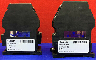 Lot of 2 Siemens Contactor 3TF422-OA 2S+20/2NO+2NC