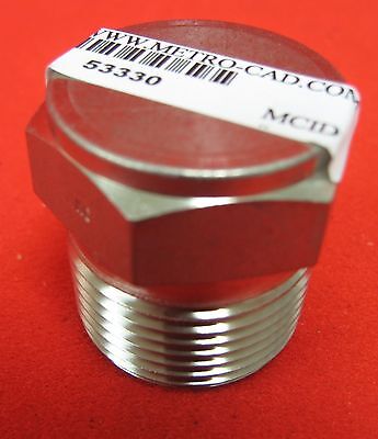 TAPÓN SWAGELOCK NPT DE 1" NKG TUERCA HEXAGONAL DE 1 3/8" ACERO INOXIDABLE 316