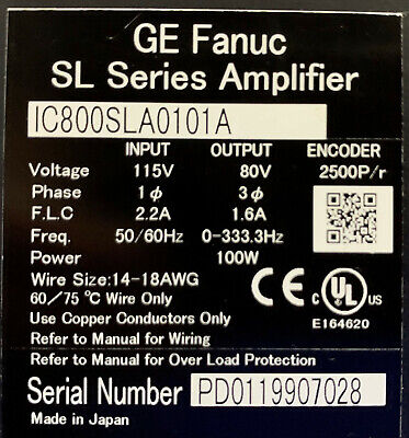 GE Fanuc SL-Serie Verstärkertreiber Servo IC800SLA0101A (Abdeckung fehlt)