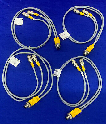 Lot of 4 Turck U0117-73 Part # VBRS 4.4-2RK 4T-0.6/0.6 Cable