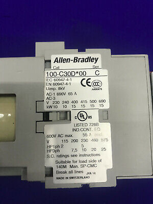 Allen-Bradley / Allen Bradley AB 100S-C30ZJ14C COMPLETE DEVICE SAFETY CONTACTOR