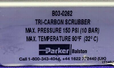 Parker Balston 6002N-0A2-95 Filter with Balston TRI-Carbon Scrubber B03-0262