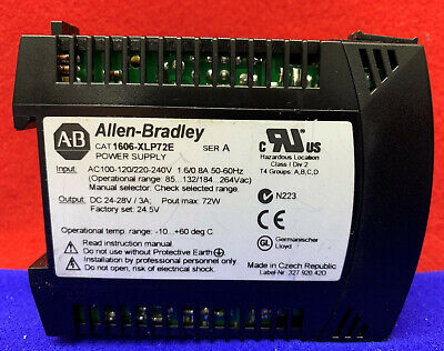 Allen Bradley 1606-XLP72E SER A POWER SUPPLY. ITEM IS USED UNTESTED.