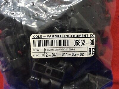 1 BEUTEL MIT 50 STÜCK COLE-PARMER / COLE PARMER 06852-30 T-CLIPS 