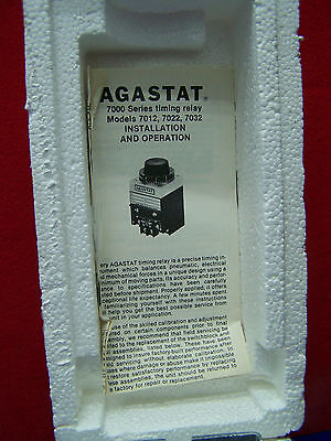 AMERACE ELECTRONIC COMPONENTS AGASTAT 7022MFT TIMING RELAY 1-10 MIN 28VDC