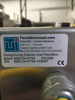 TERRA UNIVERSAL DRYING / CURING CABINET 3 CHAMBER 6082-24-47764 HEPA