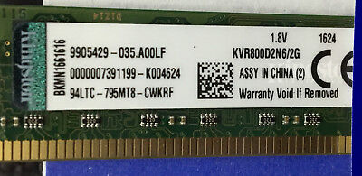 Nueva memoria RAM Kingston KVR800D2N6/2G, 2 GB PC2-6400 CL6 240 pines DIMM