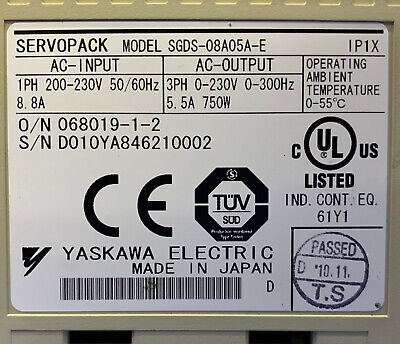 Yaskawa Servopack SGDS-08A05A-E Servo Drive