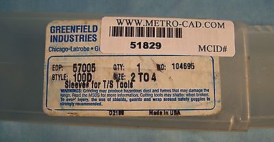 GREENFIELD INDUSTRIES EPD:57005 SLEEVE FOR T/S TOOLS STYLE 100D,SIZE 2X4 CX8