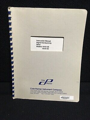 COLE PARMER INSTRUCTION MANUAL DIGITAL CONDUCTIVITY METER 19101-00 19101-05