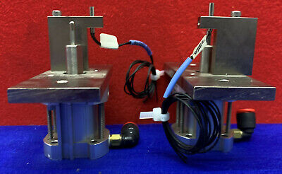 Lot of 2 SMC NCQ7B075-075S Pneumatic Air Actuator Cylinder w/ Keyence FU-48