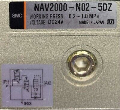 Lote de 2 válvulas de arranque suave SMC NAV2000-N02-5DZ de 24 V CC, 0,2 ~ 1,0 MPa