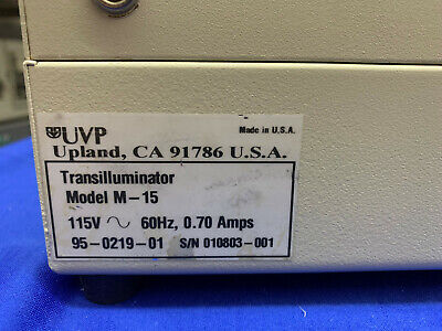 UVP ULTRAVIOLET TRANSILLUMINATOR M-15 UT-4