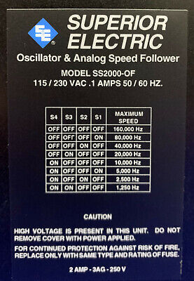 Superior Electric SLO-SYN 2000 SS2000-OF Oscillator & Analog Speed Follower