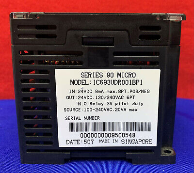 Controlador programable GE Fanuc Serie 90 Micro IC693UDR001BP1 24 VCC