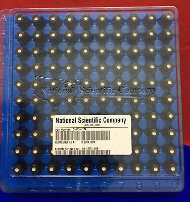 NATIONAL SCIENTIFIC FISHER C4013-17A '1 PACK OF 100 VIALS' ASSEMB AMBER VIAL KIT