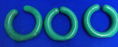 1 LOT QTY OF 3 - SCIENCEWARE GREEN COATED LEAD FLASK STABILIZER RING 2.0 LBS