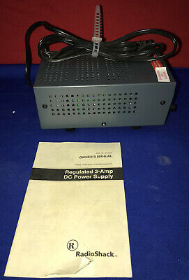 RADIO SHACK 3 AMP 13.8 VDC Regulated Power Supply w/manual